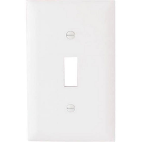 TP1WCC100 1 Toggle Opening Nylon Wall Plate, White
