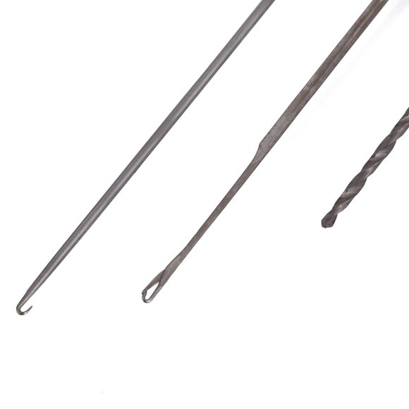Fishing Drill Hook Bait,High Carbon Steel 3 in 1 Drilling Hook Needle Tool Set For Making Rigs