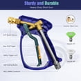 thumbnail image 5 of YeewayVeh Pressure Washer Gun and Foam Cannon Kit, 5000PSI Short Power Washer Gun with M22-14 Connector, 1/4 Inch Quick Foam Cannon Soap Sprayer with 2 Nozzles for Car Wash, Blue, 5 of 9