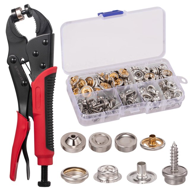 Kit ajustable de herramienta para remaches a presión Spurtar de 15 mm, 40 juegos