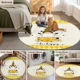 thumbnail image 6 of Round Area Rug 6ft,Farm Honeybee Gnome Washable Carpet Non-Slip Runner Accent Rugs Indoor Floor Mat for Bedroom Living Room Decor,Daisy Flower Yellow Buffalo Plaid, 6 of 9