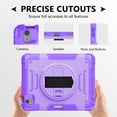 thumbnail image 2 of ELEHOLD Case for iPad 5th/6th Generation, Shockproof Case with 360°Rotating Adjustable Shoulder Hand Strap & Stand,Purple, 2 of 8