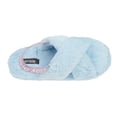 thumbnail image 5 of Kensie Cute Cross Strap Faux Fur Home Slippers, Blue (Women's), 5 of 9