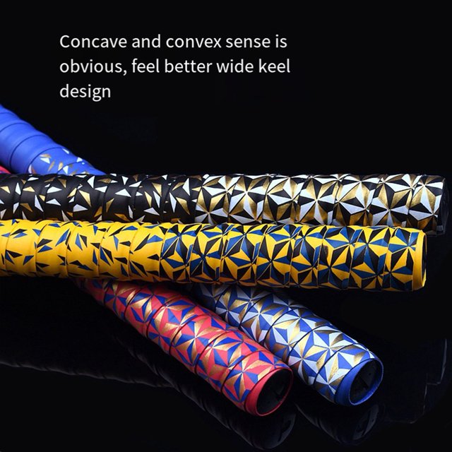 LJNYFDC Printed Grip Wrap Anti slip Sweat Absorbing Shock proof Elastic Multifunction Fishing Rod Badminton Racquet Paddle Overgrip Tennis Racket Grip 2M
