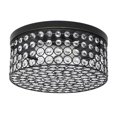 thumbnail image 1 of Elegant Designs 12 Pouces Elipse Crystal 2 Lumières Rond Plafond Affleurant & amp;#44; Bronze de Restauration, 1 of 3
