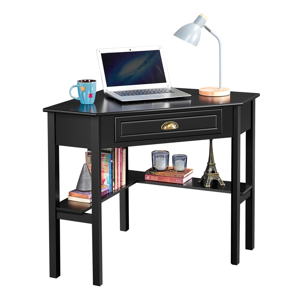 Corner Computer Desk Workstation Study Desk with Storage Drawer