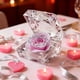 thumbnail image 4 of Caja de Acrílico Transparente con Forma de Corazón para Anillos | Joyero Interior de Terciopelo para Regalo de Compromiso, Boda y Aniversario | Caja de Regalo de Rosas Preservadas Resistente Al Agua, 4 of 6