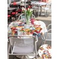 thumbnail image 4 of Outdoor Tablecloth with Umbrella Hole and Zipper, Thanksgiving Truck Round Table Cloth 60 Inch Waterproof Tablecloth, Autumn Maple Leaf Harvest Pumpkin Picnic Table Cover for Patio Camping, 4 of 7