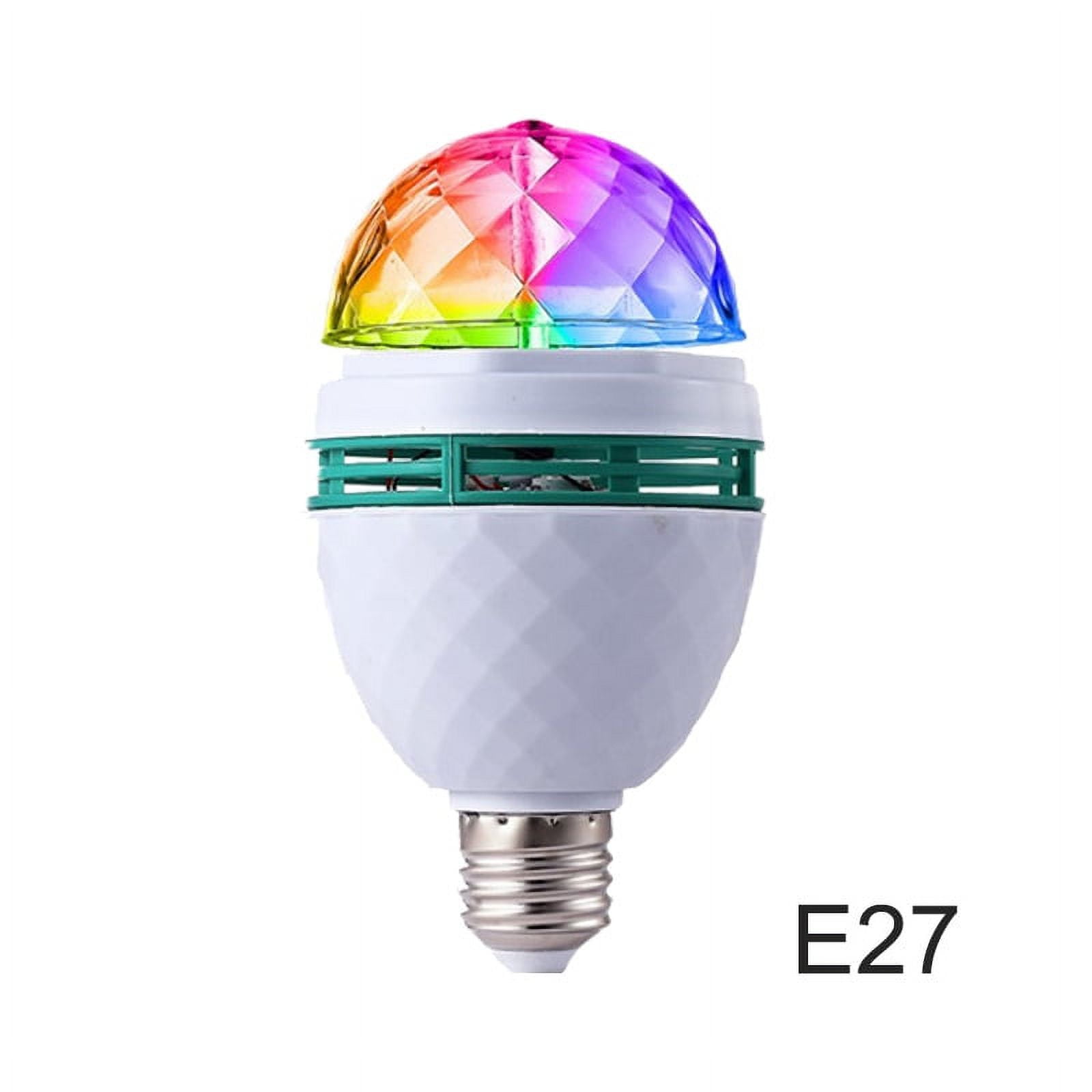 Ampoule LED E27, lampe disco, 3 W, RVB multicolore, tournant