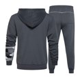 thumbnail image 6 of Caqnni Men's Tracksuit Quarter Zip Pullover Sweater Turtleneck Raglan Long Sleeve Sweaters Fall Winter Top Athletic Running Jogging Suit Sets (Gray,M), 6 of 9