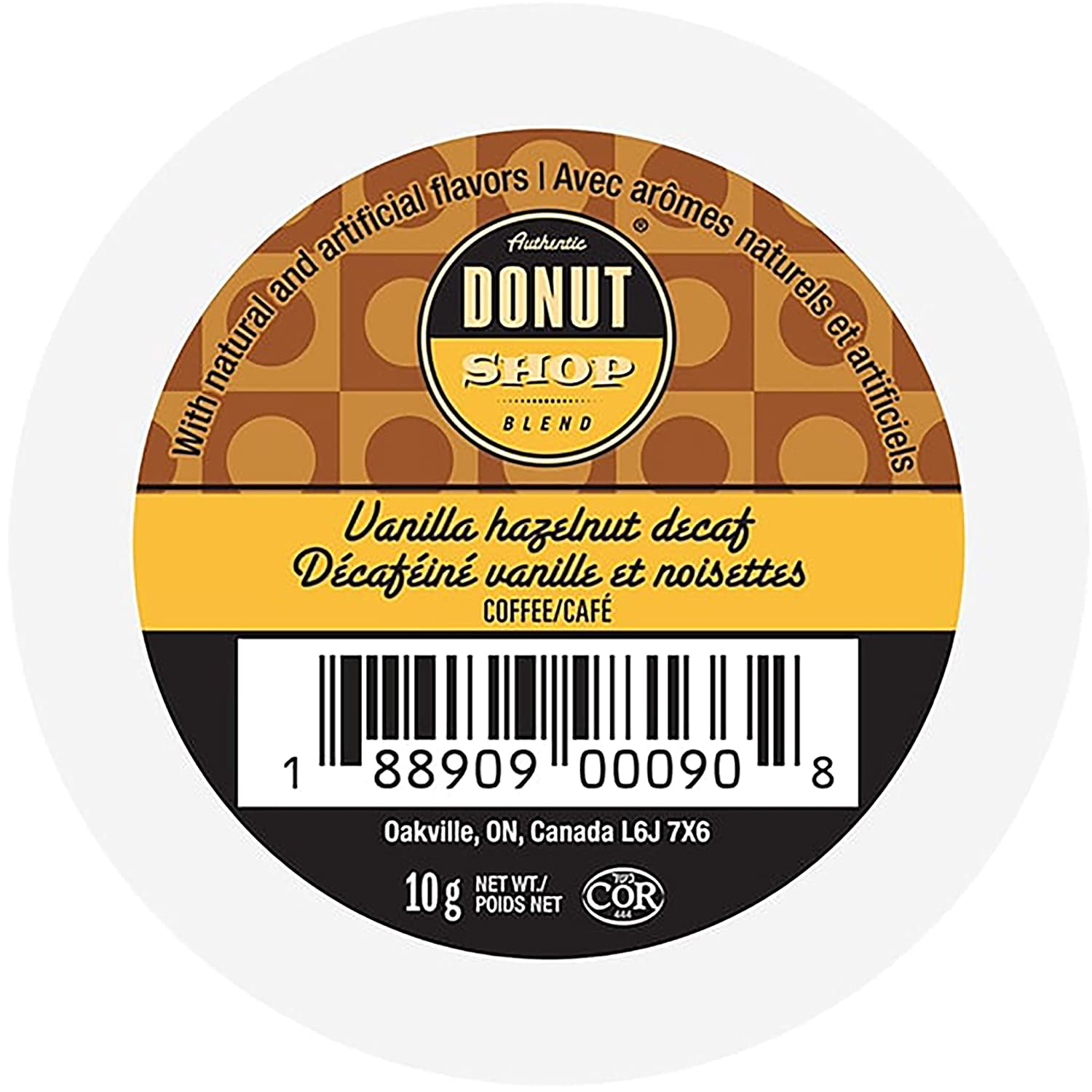 Authentic Donut Shop Blend Flavored Coffee Pods, Vanilla Hazelnut Decaf Coffee in Single Serve Cups, 24 Count