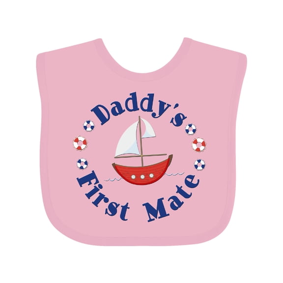 Inktastic Daddy's First Mate Boys or Girls Baby Bib