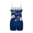 thumbnail image 6 of Mceream Women's Oversized Casual Solid Color Split Tank Top with Chest Cushion Swimsuit Set Blue XXXXXL, 6 of 6