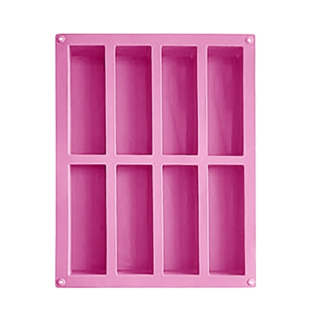 SDNall 8-Cavity Rectangular Silicone Baking Mould For Chocolate Bars, Energy Bars And Truffles, Flexible Freezer To Oven Safe Trays, Dishwasher Friendly