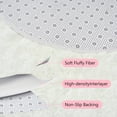 thumbnail image 4 of Tripumer Oval Throw Rugs 2.6 x 5.3 feet Carpet Fluffy Bedroom Rug Bedside Carpet Shaggy Area Rug for Bedroom Bedside Living Room Home Decor White, 4 of 8