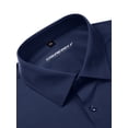 thumbnail image 4 of Youclos Men's Stretch Slim Fit Long Sleeve Shirt - Soft Long-Lasting Stretch Wear for Daily Commute and Business Casual, 4 of 6