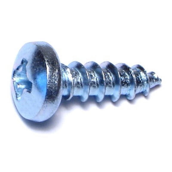 #10 x 5/8" Zinc Plated Steel Phillips Pan Head Sheet Metal Screws (50 pcs.)