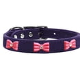thumbnail image 2 of Mirage Pet Products Leather Bow Dog Collar, Purple, S/M, 2 of 3