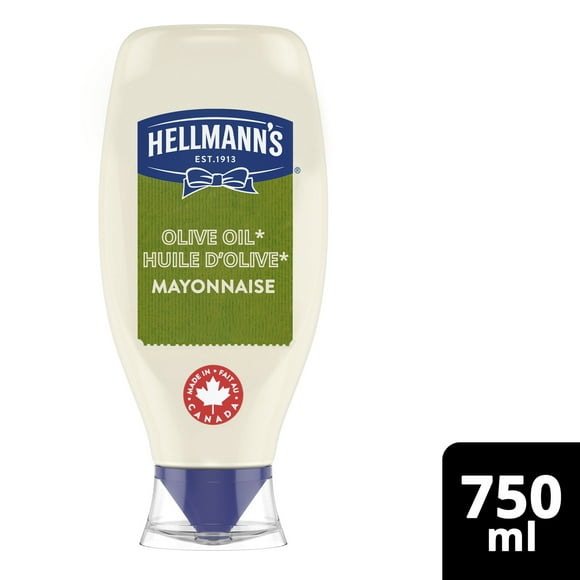 Hellmann's Mayonnaise Faite avec Huile d'Olive 750 mL  Mayonnaise
