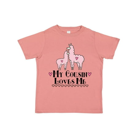 

Inktastic Llama My Cousin Loves Me Gift Toddler Toddler Girl T-Shirt
