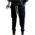 thumbnail image 2 of Lilgiuy Men's Sport Sweatpant Casual Solid Color Lightweight Workout Cargo Sweatpants Athletic Pants, 2 of 5