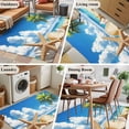 thumbnail image 4 of Rectangle Rug 4x6ft Area Rug, Summer Beach Starfish Shell Area Rugs for Living Room Bedroom, Palm Tree Tropical Leaves Floor Mat Non-Slip Non-Shedding Carpet Indoor Accent Rugs, 4 of 9