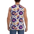 thumbnail image 4 of Fotbe record rock Skull star Men's Camiseta sin Mangas Estampada para Hombres, Playera Casual para Gimnasio, Entrenamiento, Playa-Small, 4 of 7