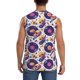 thumbnail image 4 of Balery record rock Skull star Camisetas sin mangas para hombre, absorbe la humedad y protege contra el mal olor.-XX-Large, 4 of 7