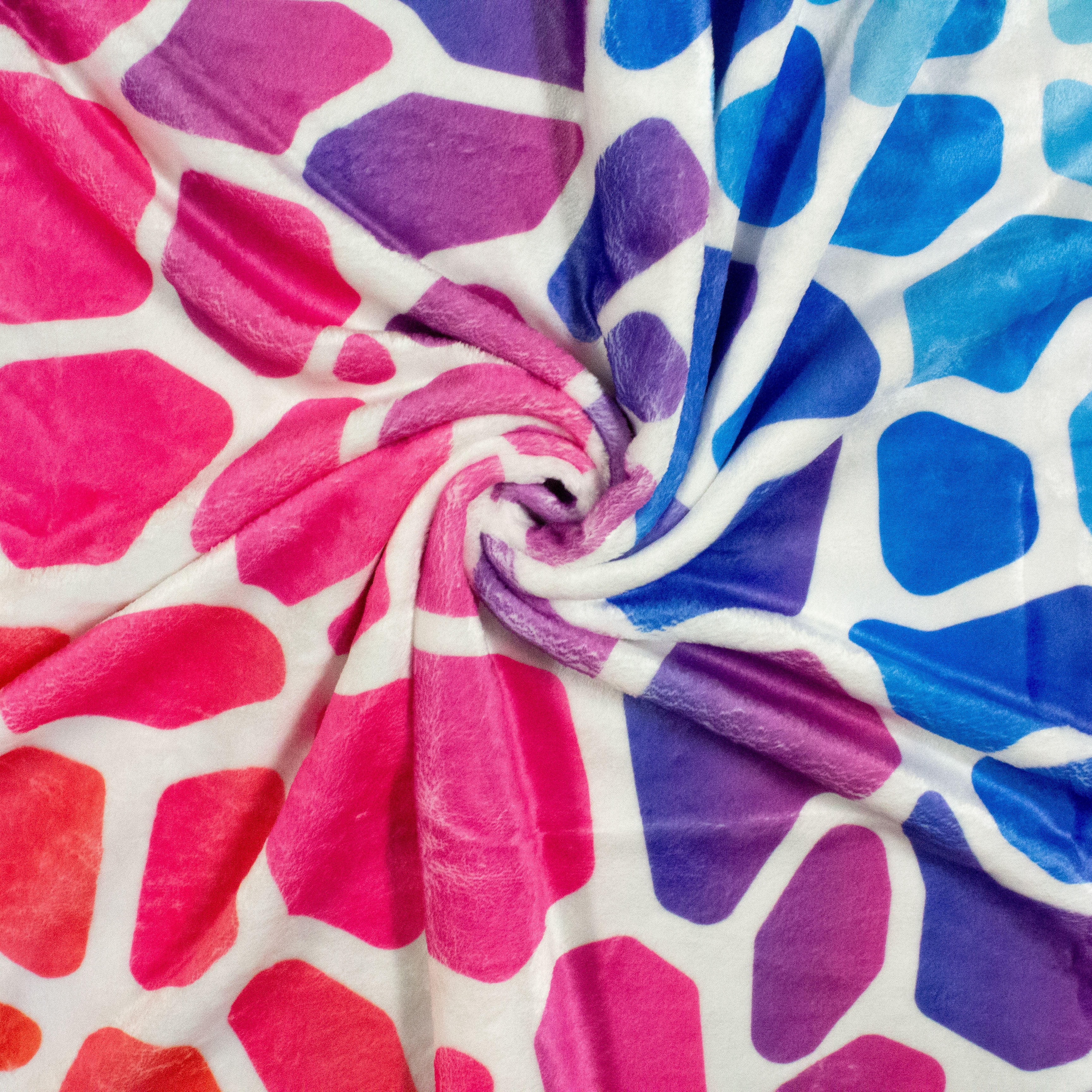 Everything Comfy Giraffe Print Decorative Throw Blanket, 30" X 40", Rainbow Gradient