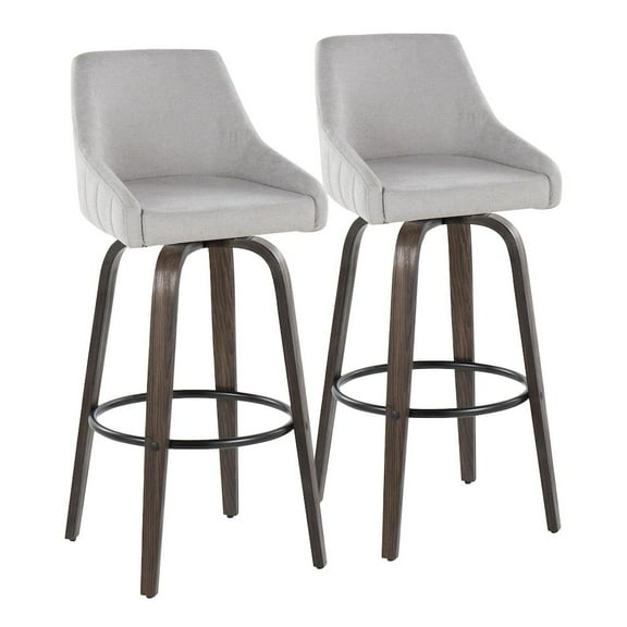 LumiSource Hannah 30" Fixed-Height Barstool - Set of 2