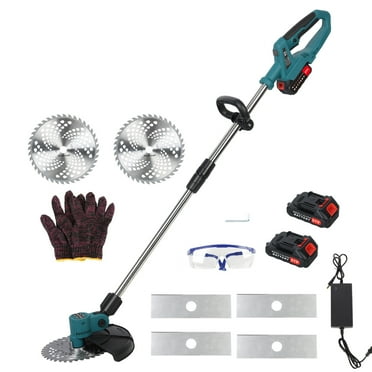AQSQ Electric Weed Eater Lawn Edger Cordless Grass String Trimmer Cutter 21V &Battery