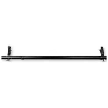 Contemporary Home Living 84" Black Solid Contemporary Window Curtain Rod