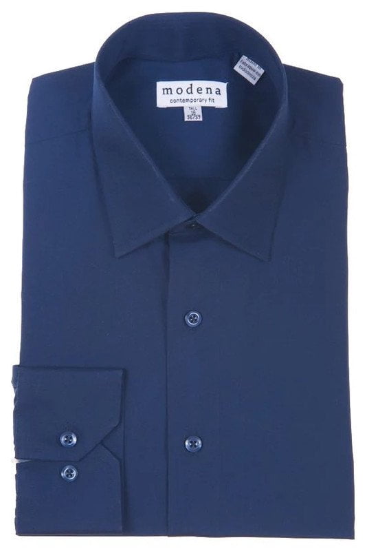 Steven Land Men's Basic 100% Cotton Dress Shirt | White 18 1/2 x 36/37 -  Walmart.com