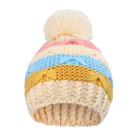 - Younglove Boys/Girls Hat Kids and Toddlers' Diamond Cable Knit Beanie, Cream Stripes