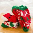 thumbnail image 4 of Coofit Christmas Women Fluffy Socks Elk Tree Santa Striped Fuzzy Socks Sleeping Socks, 4 of 10