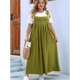 thumbnail image 4 of Women'S Plus Size Summer Maxi Dress Casual Sleeveless Spaghetti Strap Long Beach Sundresses  Green XXL, 4 of 5