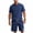 Navy, variant on Summer Matching Set for Men Henley Neck Short Sleeve Shirts Shorts 2 Piece Casual Set Solid Color Relaxed Tracksuits L