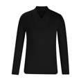 thumbnail image 4 of Haoxianjian Tshirt Oversized Tshirts For Men Man Long Sleeve Solid Color V-Neck Button Fashion Fallow T-Shirt Tops Long Sleeve Casual Sweatshirt On Clearance, 4 of 5
