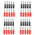 thumbnail image 1 of Nuevo 40Pcs de Enchufe de Conector Enchufe de Banana Aislados 4mm Rojo + Negro, 1 of 5