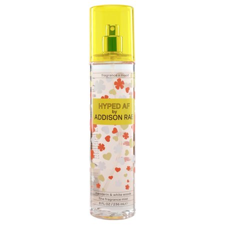 Addison Rae Brume pour le Corps et les Cheveux Hyped pour Femmes - Parfum Féminin aux Agrumes Boisés - Vaporisateur pour le Corps s'Ouvre avec Mandarine et Orange Sanguine - Fragrance Longue Tenue pour Tous les Jours pour Elle - Végane Sans Cruauté - 8Oz