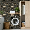 thumbnail image 4 of Peel and Stick Wallpaper Vintage Nature Inspired Bear Pinecones Floral Patterns Wall Mural 17.7in x 9.8ft Self Adhesive Removable Wall Paper Renter Friendly Wallpaper for Nursery Bedroom Cabinets, 4 of 8