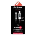 thumbnail image 2 of Cable Duplimax Platinum Tipo C a Tipo C 45W 1.5 m con Indicador Digital Negro, 2 of 4