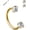 Gold, variant on Double Cubic Zirconia Horseshoe Nose Rings 20G Nose Studs Internally Threaded Septum Rings 316L Stainless Steel Lip Eyebrow Helix Nostrial Piercing Jewelry with Piercing Ball Grabber