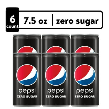 Pepsi Zero Sugar Cola Soda Pop, 7.5 fl oz, 6 Pack Cans