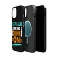 thumbnail image 2 of DistinctInk Tough Case for Apple iPhone 13 MINI (5.4" Screen), Compatible with MagSafe Charging - Keep Calm And Drink On, 2 of 6
