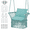 Sea Green, variant on MoNiBloom Hammock Chair, Hanging Swing with Macrame and Cushion, Hanging Cotton Rope Chair for Indoor Outdoor Bedroom Patio Yard Deck Garden and Porch, Max 350 lbs, Beige
