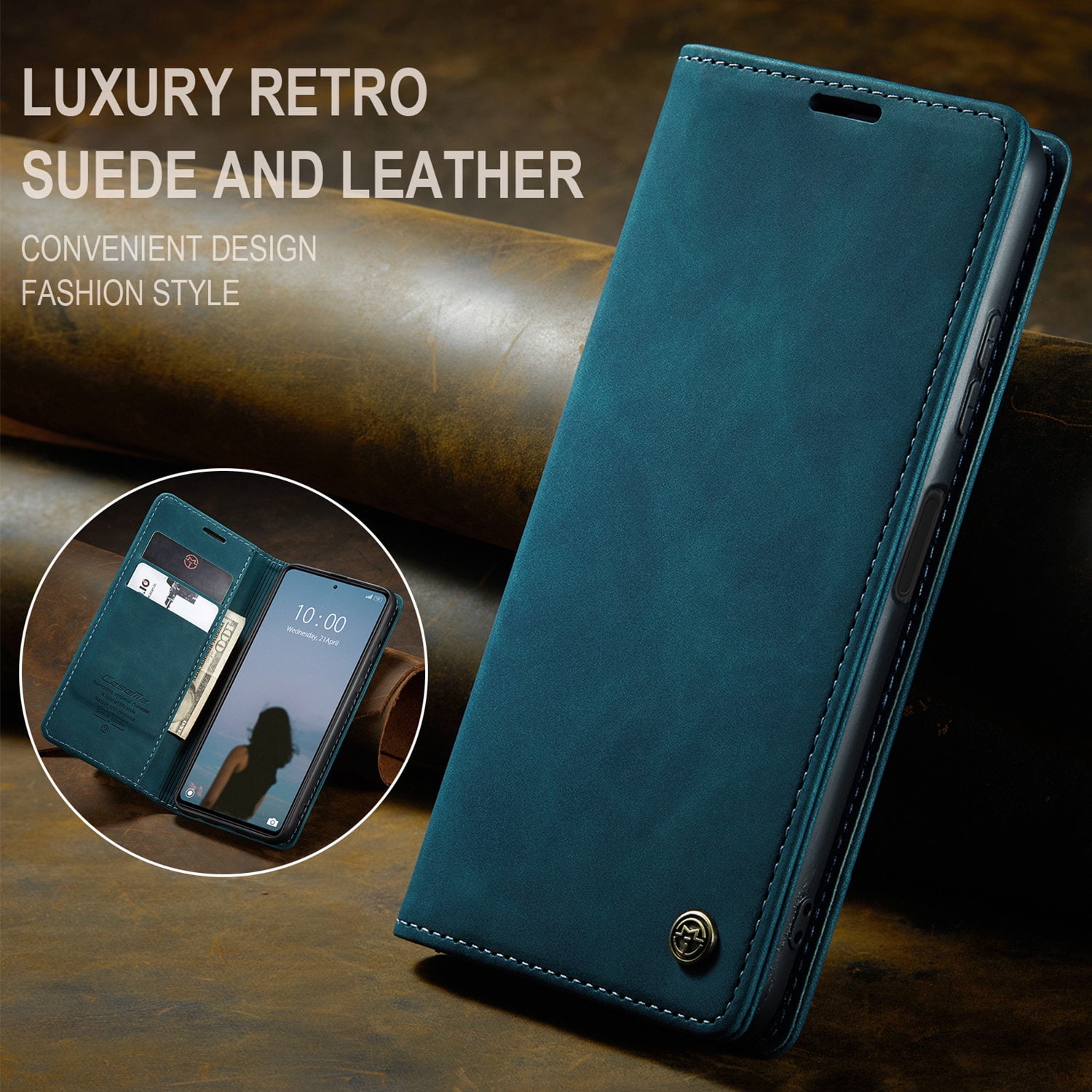 ETFAST Leather Wallet With Card Holder Zipper Phone Case For Xiaomi Poco X5 Pro High Quality Leather Phone Case