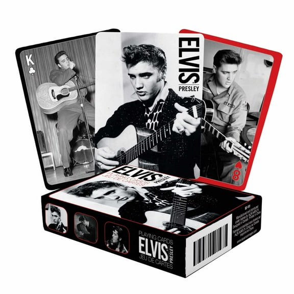 Elvis – Black and White Playing Cards by AQUARIUS