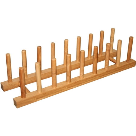 Bamboo Dish Rack for Plates and Pot Lids