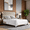 Beige-A1Q, variant on BSHTI Gray Tufted Full Size Bed with Scroll Wingback Headboard, Upholstered Platform Bed Frame, Box Spring Needed, Modern Bedroom Furniture